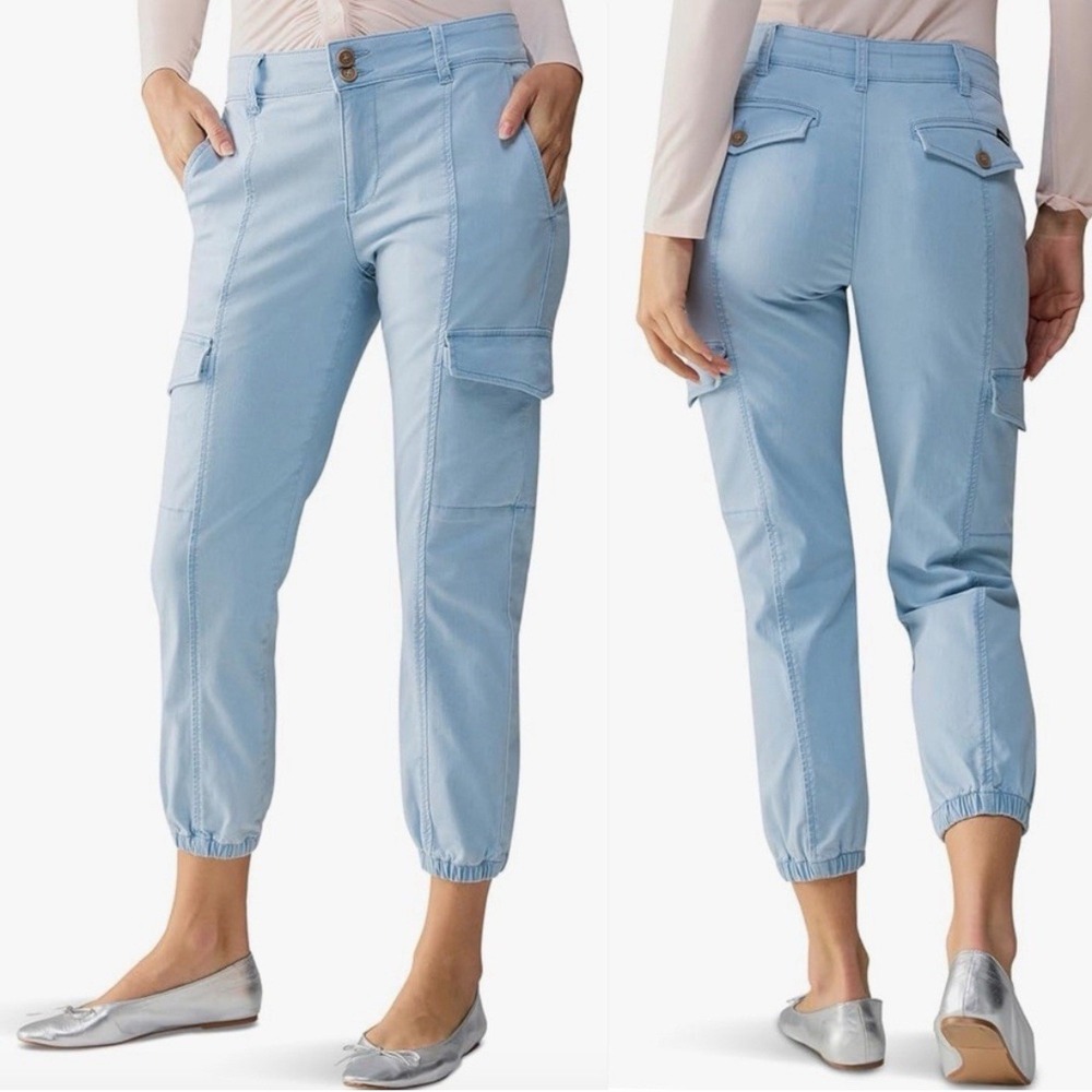 Sanctuary Ladies Rebel Cargo Pants In Light Blue‎ 20W (42") Standard Rise Denim
